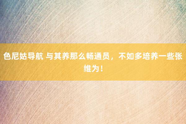 色尼姑导航 与其养那么畅通员，不如多培养一些张维为！